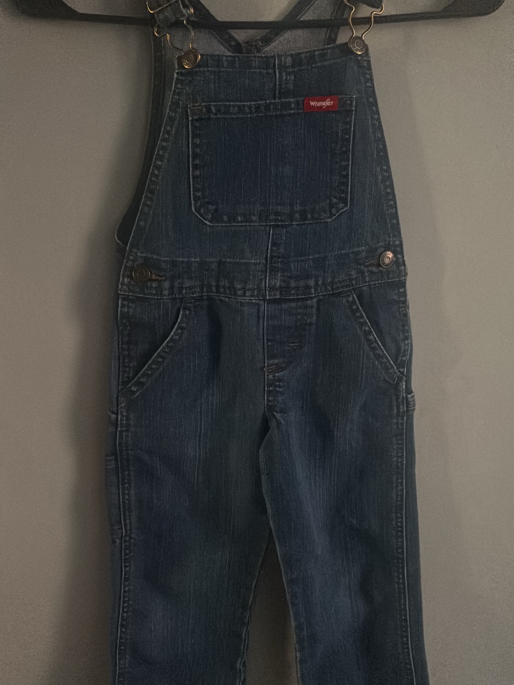 Wrangler Navy Blue Denim Overalls with Front Bib